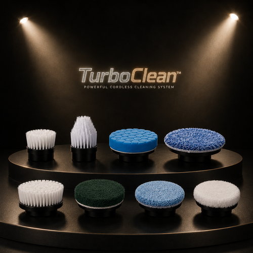 TurboClean™ Cordless Power Scrubber | 8 Brush Heads