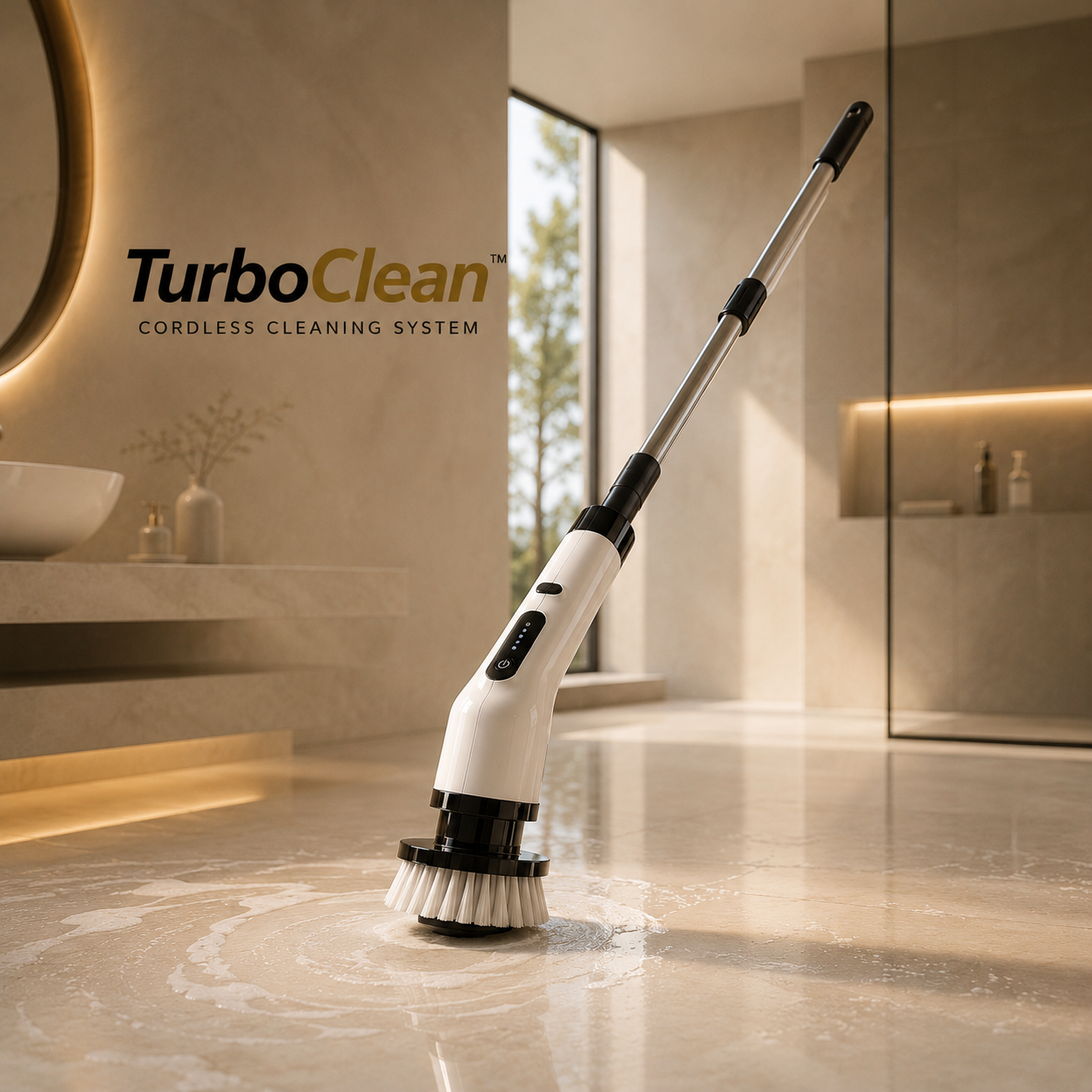 TurboClean™ Cordless Power Scrubber | 8 Brush Heads