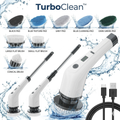 Turboclean™ Electric Cleaning Brush – Cordless Power Scrubber (8 Heads, 2 Speeds)